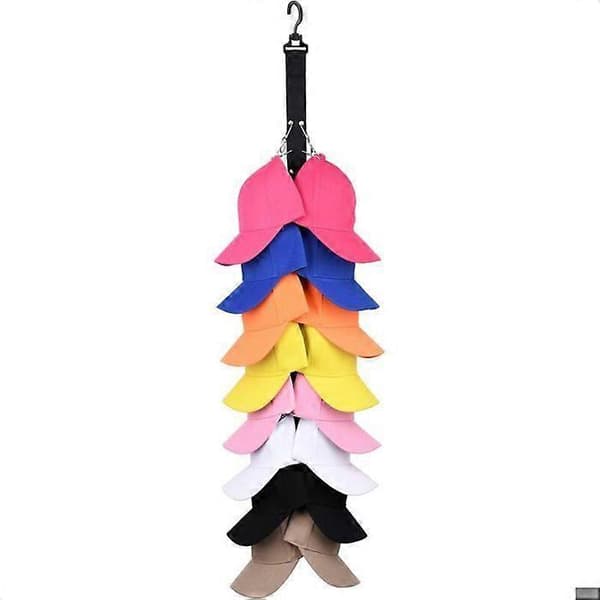 Hanging Cap Organizer for Closet, 16 Baseball Caps, Hat Storage Organizer with