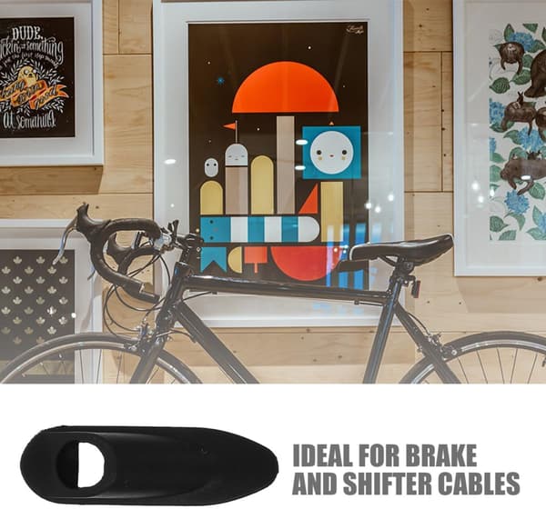 15 stk. sorte bremsekabelklemmer til cykelstel, plastik -