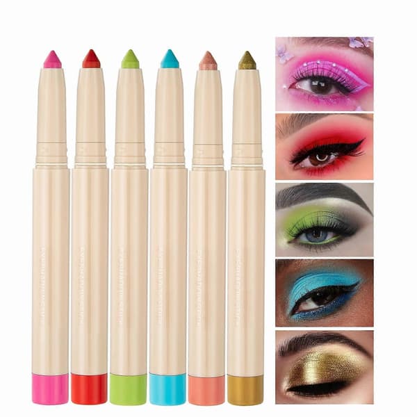 Waterproof Eyeshadow Stick with Shimmer Creamy Finish, Long-lasting Metallic Eye Makeup 1 pc
