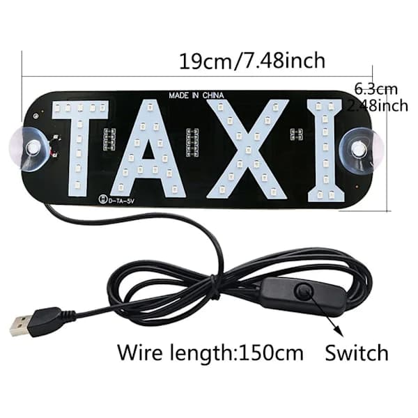 LED-taksivalo Autosignaali BLÅ BLÅ sininen[XJ]
