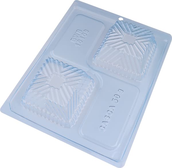 Pralinform Sjokoladeform - BWB 10109 - Spesiell 3-delt form Transparent transparent