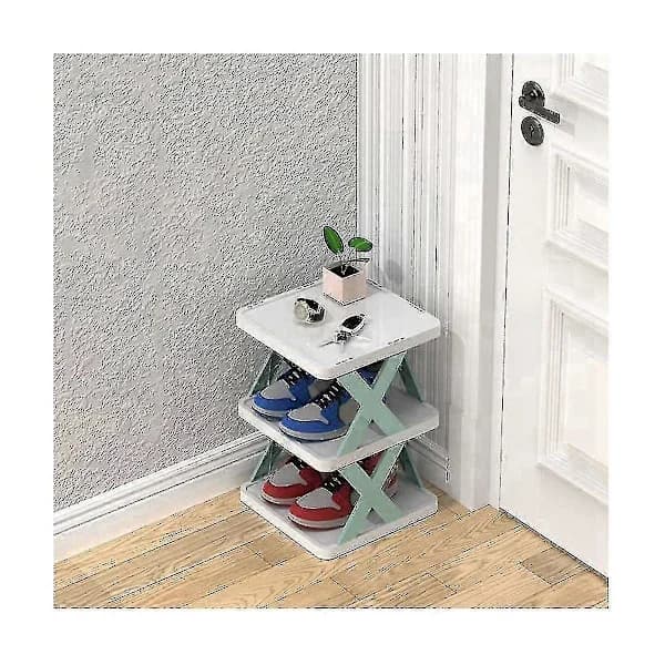 Shoe Rack - 5 Tiers for Narrow Wardrobe, Shoe Rack Storage Organizer for Entryway (Green)