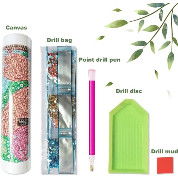 (30 × 40 cm, Blomst J) DIY Diamantmaling, Blomster 5D Diamant P