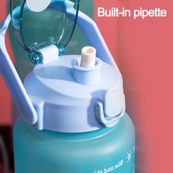 2000ml Gradient Time Scale Blue Sports Water Bottle KLB