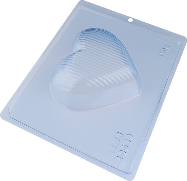 Pralineform Hjerte 350g Chokoladeform - BWB 10059 - Special 3-delt form Transparent transparent