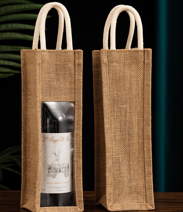2 røde vinposer Spot vingaveposer Transparent linned tote b