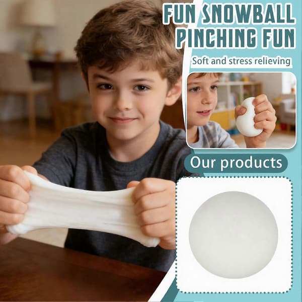 Crispy Snowball Squeeze Toy Soft Stress Relief Sensory Fidget Ball