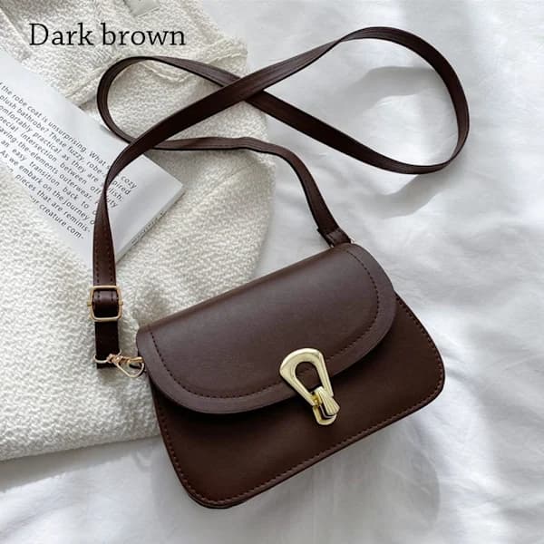 Messenger Skuldertaske Crossbody Tasker MØRKEBRUN mørkebrun