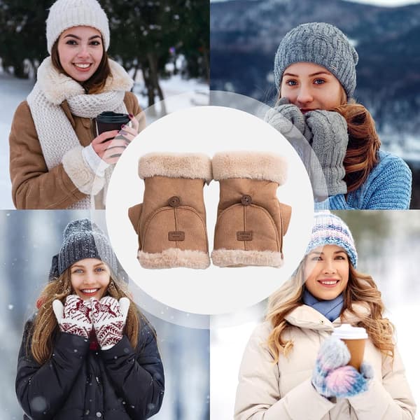 handsker med fingerklap, beskyttelse af fleece, komfortable -