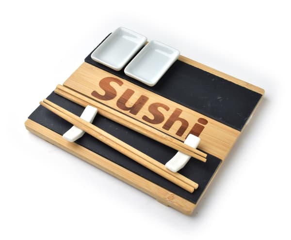 Sushi set for two people in elegant design with accessories