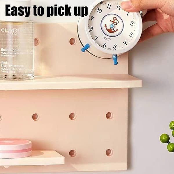 Pegboard Wall Organizer Shelves Punch-Free Multifunctional Storage Shelf