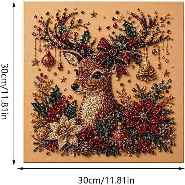 Juleperlekunst-rhinestones- Sesongbasert veggbilde-dekorasjon 18 - 18