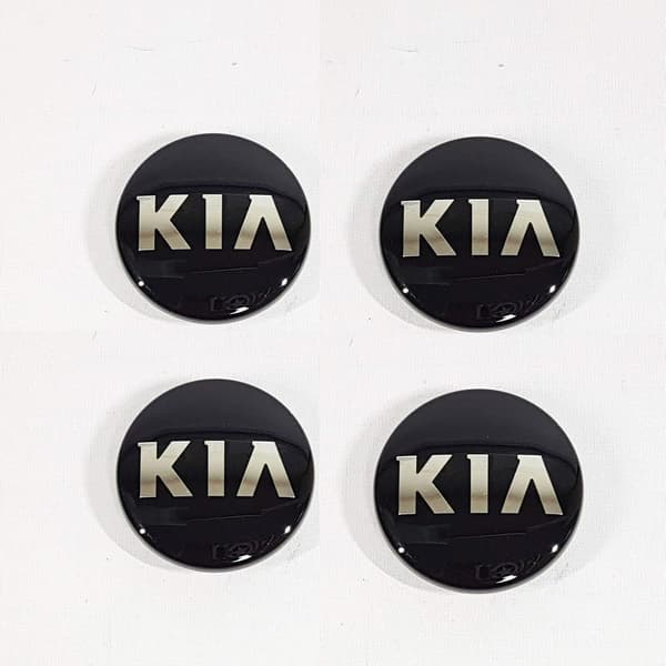 KIA04 - 58MM 4-pak Centerkapsler KIA Sølv Sølv one size Silver one size