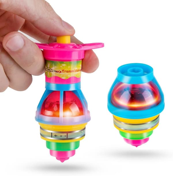 15-pack LED Light Up Flashing UFO Gyro Spinning Top