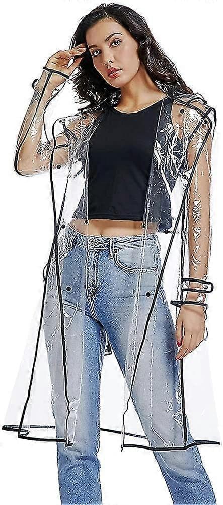 Waterproof Raincoat Lightweight Packable Rain Jacket Transparent Rain Ponchos