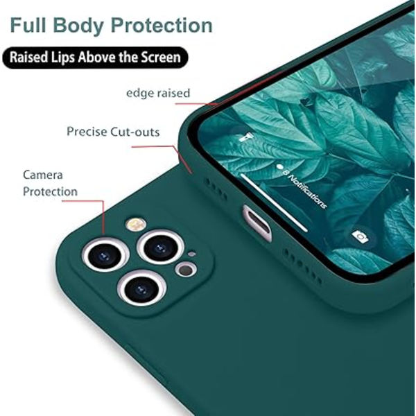 (Grønn) Deksel Kompatibelt med iPhone 13 Pro Max Støtsikkert Deksel Sil