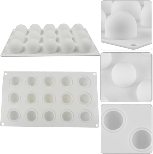 Silikoneform Kugler 4cm – 15 Huller | Til Chokolade, Mousse & Dessert