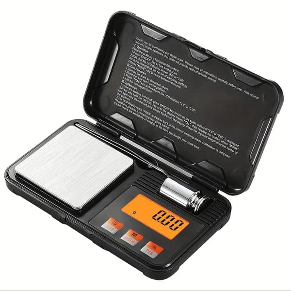 Digital Electronic Scale, Includes Tweezers, LCD Light, 50G Calibration Weight, 200G/0.01G