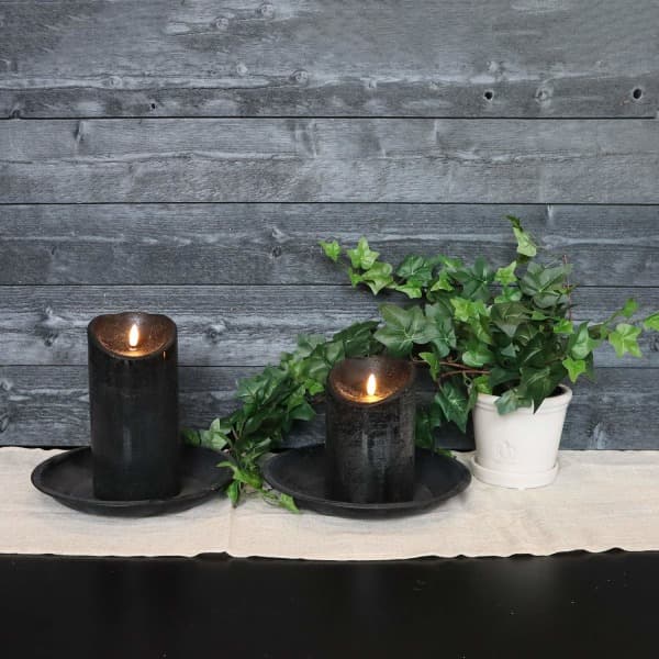 Stjernsund Batteridrevet lampe Grande med timer Sort 15 cm 20 cm 20 cm