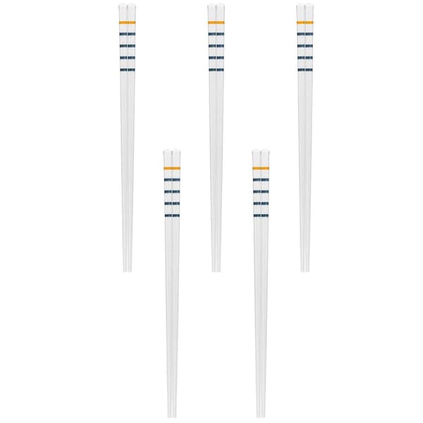 Porslinsätpinnar - Lyxig Design - 5 Par Vit white