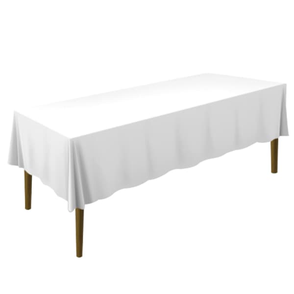 Førsteklasses duk i polyesterpoplin med vaskbar rektangulær duk, stoffduk til spisestuen med minimalistisk design for forbedring