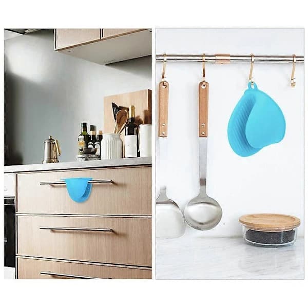 Heat Resistant Silicone Oven Mitts, Silicone Pot Holders for Kitchen