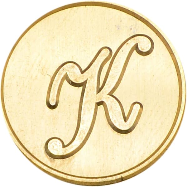 retro messinghode trehåndtak 26 bokstaver A-Z Alfabet bokstav initial voks klassisk lakkseglstempel GZ3 (K) -