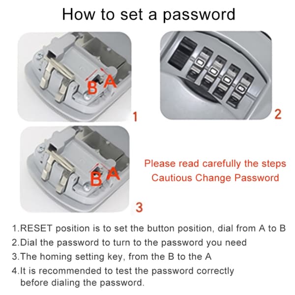 Key Cabinet with Code Lock in Durable Aluminum and Zinc Alloy
