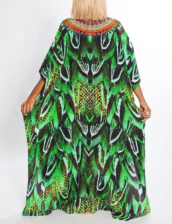 Strandkaftan för kvinnor, klänning, baddräktsöverdrag