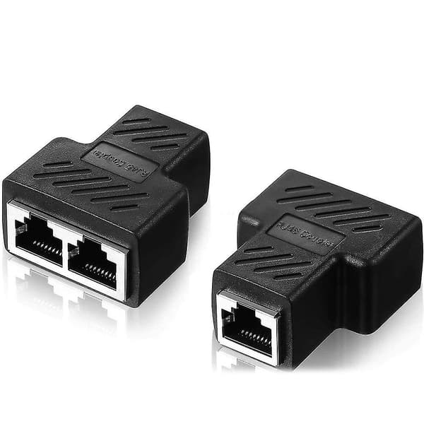 Telefonjack Splitter, RJ11 1 Hun Til 2 Hun Telefonlinjesplitter
