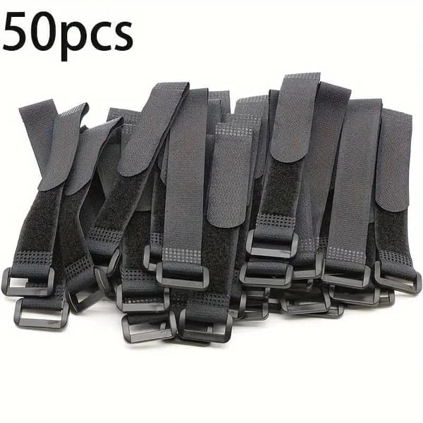 Kabelbånd, velcrobånd, genanvendelige kabelbindere Velcro 50-pak