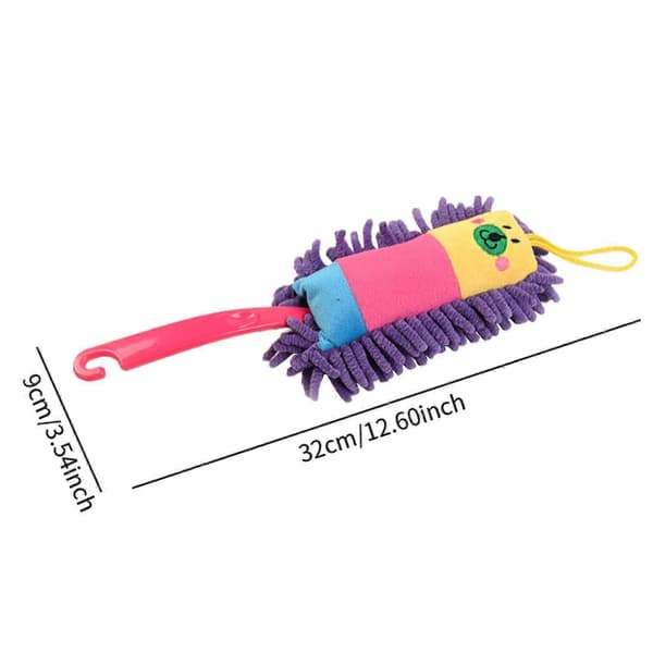 Mikrofiber støvkost støvrensebørste multifunktionel legetøjsbørste håndstøvkost til violet violet