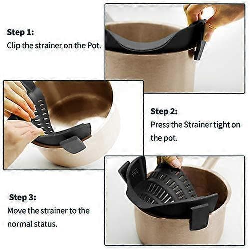 Clip-on Silicone Strainer for All Pots and Pans Blue Blue