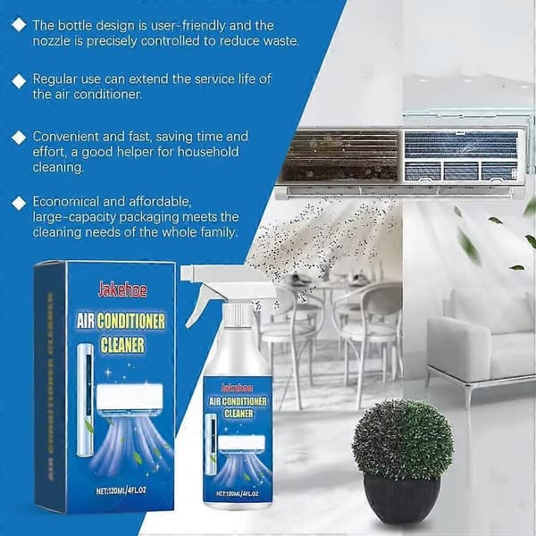 Air Conditioner Cleaner Multifunctional Foam Spray Flush Condenser Strong Cleaning Dust Mold Microbial Removal Spray (5 Pcs)