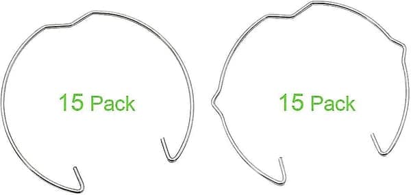 30-pack fjäderlåsringar för GU10 MR16, 50 mm diameter, för infällda downlights, LED- och halogenlampor