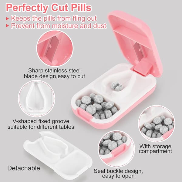 Pill Cutter, Small Pill Splitter, Pill Crusher, Portable