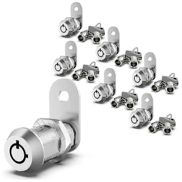 6-pack Upgraded Cam Locks for RV Storage Doors - Keyed Alike, 5/8 Inch
