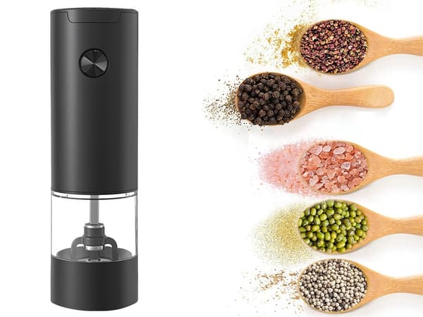 Electric Salt and Pepper Grinder with Adjustable Coarseness Control 252