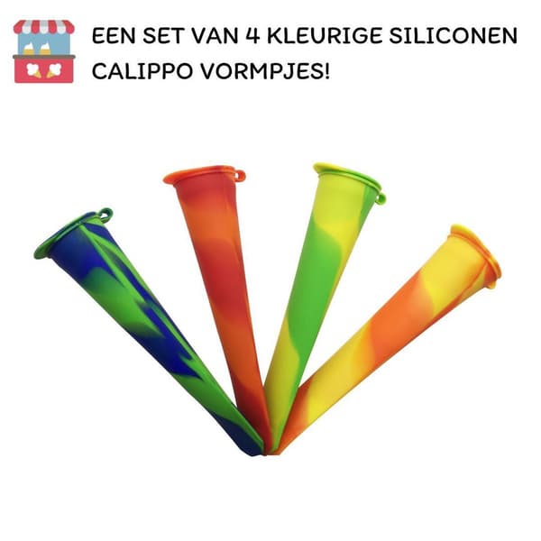 Sæt med 4 Calippo isforme – DIY-isforme, hjemmelavet ispindemaskine