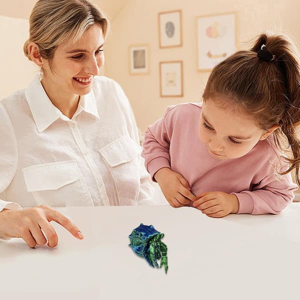 3D-printet Eremitkrebs-Fidget-legetøj, 3D-printet blågrøn - Blaugrün