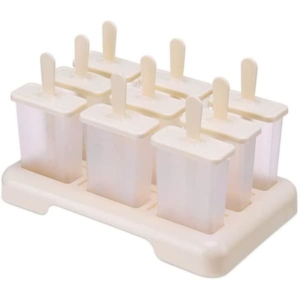 Isforme, ispinde, 9 ispindeforme DIY-is, ismodel iskøler, (beige, størrelse:
