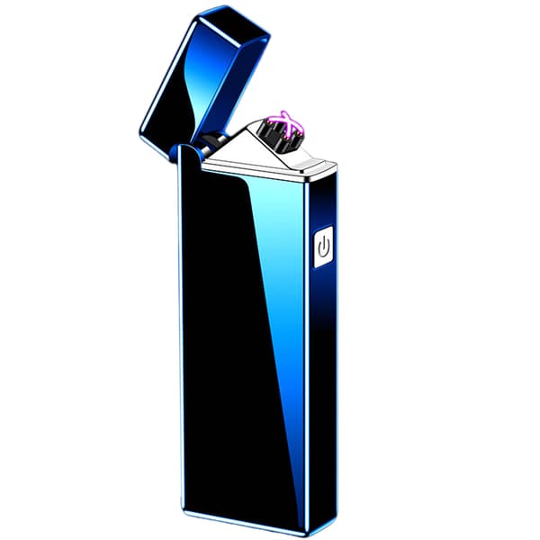Rechargeable Electric Lighter - Windproof Dual Arc Plasma USB Lighter for Cigars, Perfect Gift for Dad Blue Ice Blue Ice
