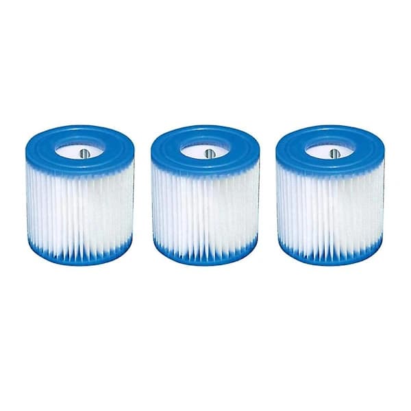 [PL】3 stk. poolfilterpatroner Type H Erstatningspoolfilter til poolfilterpumpe Rengøringsmiddel