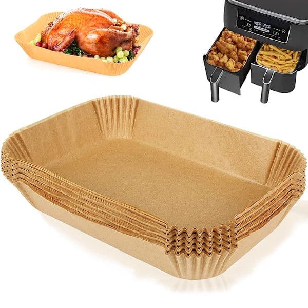 200 ark airfryer papir, 22x14 cm, brun