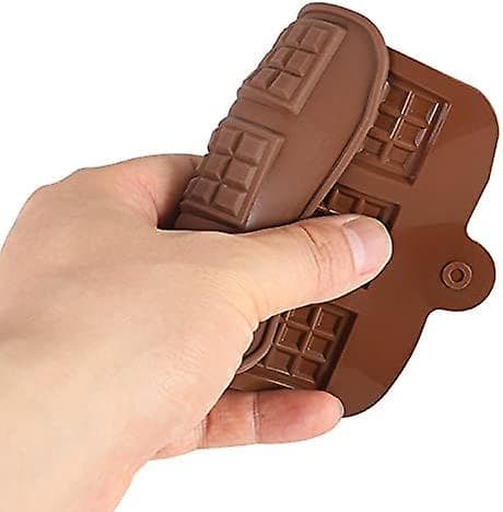 Vaffelchokoladeforme i silikone - 3 stk. 12-hullers små chokoladeforme + 1 dryppeflaske