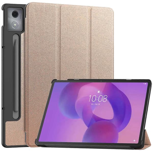 Fodral för Lenovo Idea Tab Pro Anti-Drop Läderställ Surfplatta Fodral Multicolor Roséguld