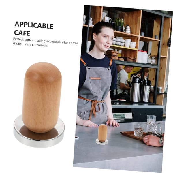 Stainless Steel Coffee Press Distributor for PC with Base Espresso Leveling Tool Espresso Tamper Flat Espresso Press Coffee Maker