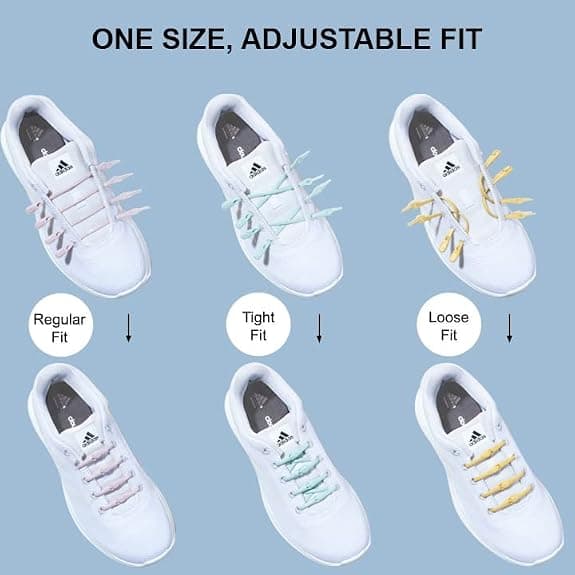 10 par halkfria skosnören, one size fits all, unisex, grå