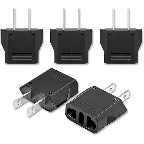Frankrig til USA Adapter, 5-pak Rejseadapter Canada Amerikansk Adapter, Frankrig International Adapter Mexico Stik