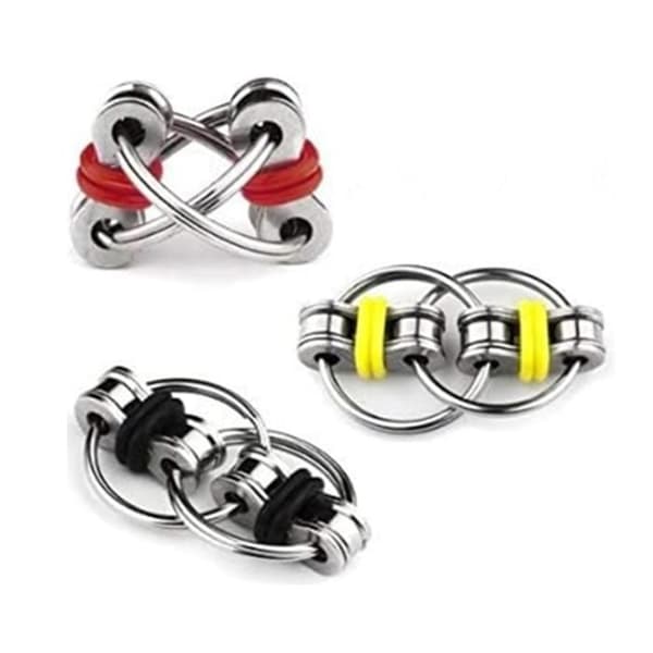 Flippy Chain Fidget Legetøj Stressaflaster - Perfekt til ADD, ADHD, angst og autisme (3-pak)[YJD]